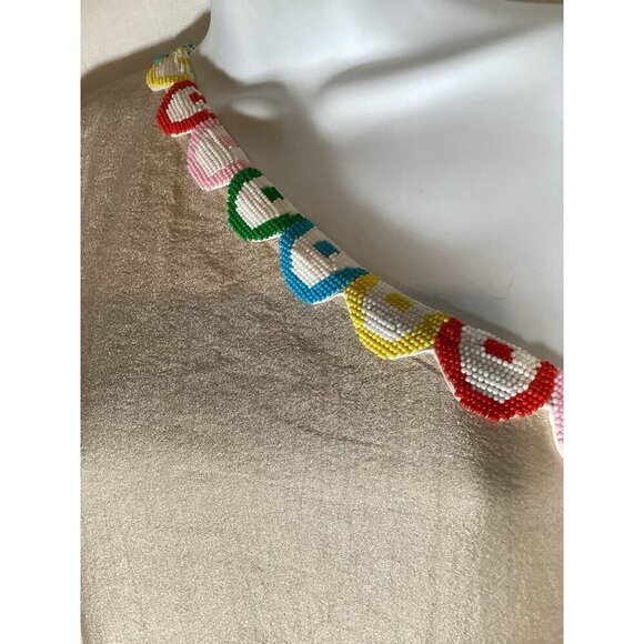 ZAYAN THE LABEL Gold One Shoulder Kaftan Beaded Size 14 Designer Wedding Boho - Picture 3 of 10